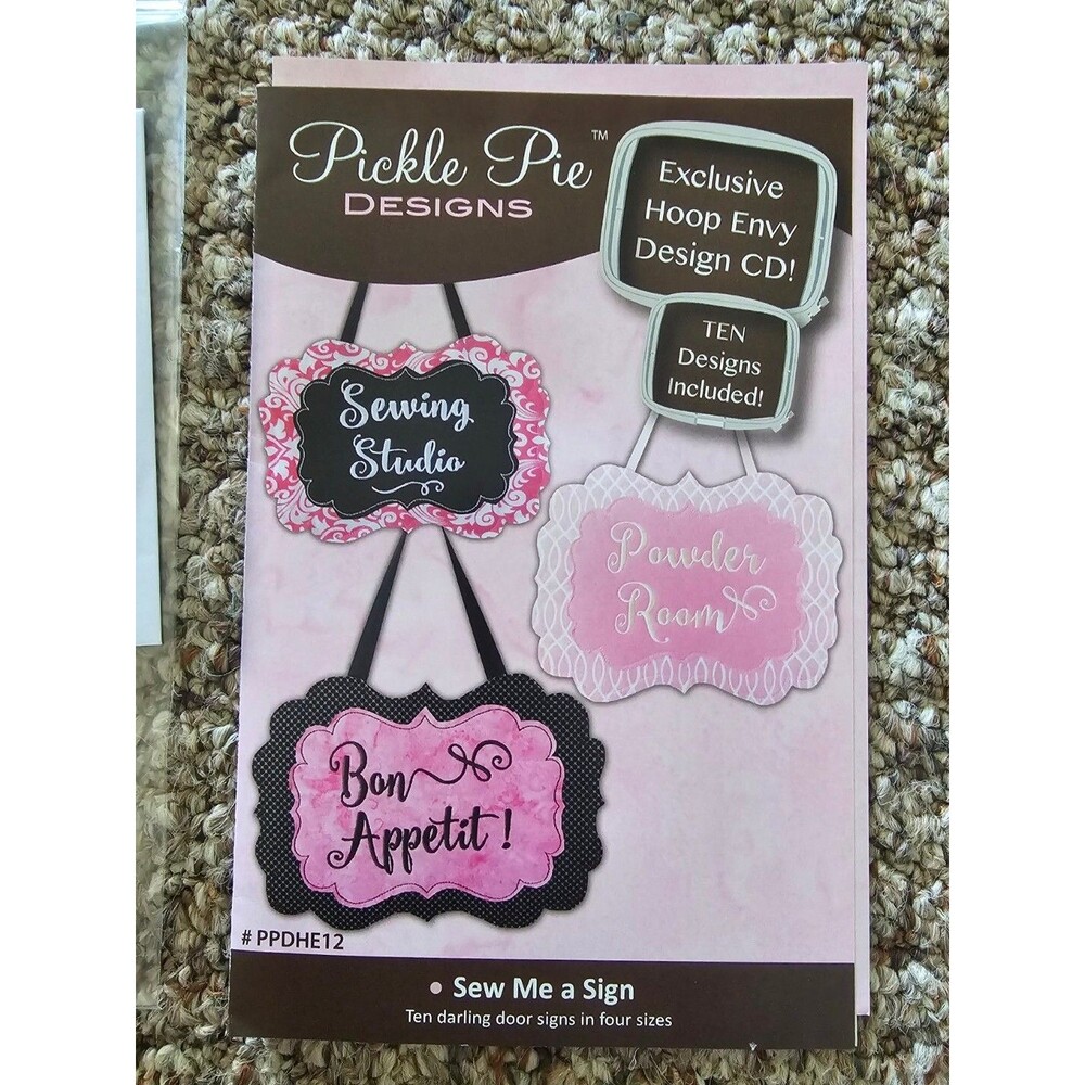 Sew Me a Sign Machine Embroidery Monogram Pickle Pie Designs In The Hoop 10 Sign
